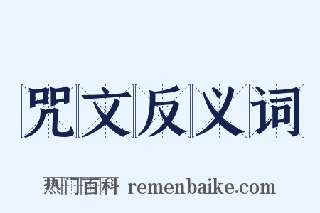 咒文反义词是什么意思的图片